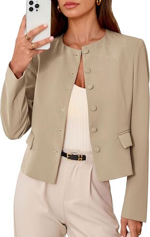 PRETTYGARDEN Women Blazers Business Casual Outfits 2025 Fall Fashion Long Sleeve Professional Office Work Suit Jacket Clothes in Saudi Arabia