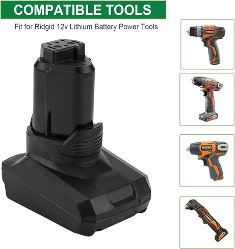 بطارية 6.0Ah 12 فولت لبطارية Ridgid R82048 R82049 AC82049 R82059 AC82059 R86048 R82007 R82009 130188001 130219001 130446011 لبطارية Ridgid 12 فولت in Saudi Arabia