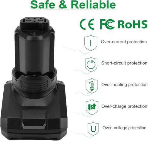 بطارية 6.0Ah 12 فولت لبطارية Ridgid R82048 R82049 AC82049 R82059 AC82059 R86048 R82007 R82009 130188001 130219001 130446011 لبطارية Ridgid 12 فولت in Saudi Arabia