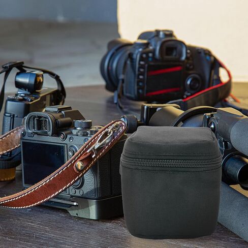 حقيبة عدسات صغيرة محمولة مقاومة للصدمات، ملحقات تصوير فوتوغرافي مع حلقة حزام لكاميرات Dslr والكاميرات عديمة المرآة، حقيبة تخزين مدمجة للسفر والاستخدام الخارجي in Kuwait