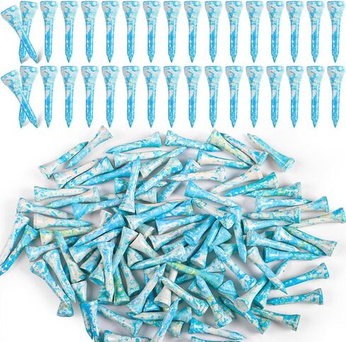 تي شيرتات جولف رياضية من Amy من الخيزران الخشبي الملون السائبة 200 حزمة 1 1/2 3 1/4 2 3/4 بوصة، لون رؤية معزز أرجواني وردي أخضر أزرق، ممارسة للرجال والنساء in Kuwait