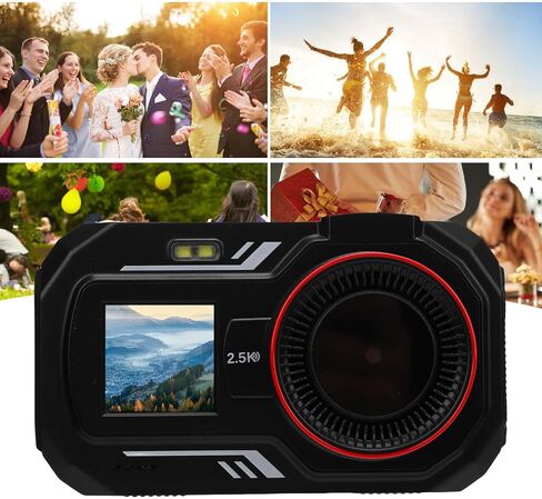 Zopsc Digital Camera 48MP QHD with WiFi and Dual Screen, 16x Zoom Selfie Camera for Travel Photography, Compact Vlog Cam for Beginners (Black) in Saudi Arabia