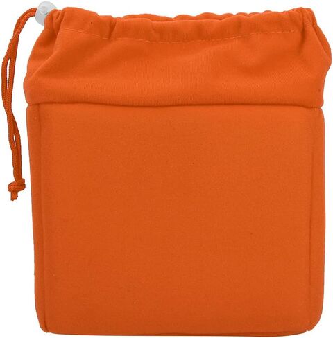Shockproof Foldable Camera Insert Bag, Drawstring Camera Lens Pouch Lens Cases for Lenses, Cable and Other Photography Gear (Orange) in Saudi Arabia
