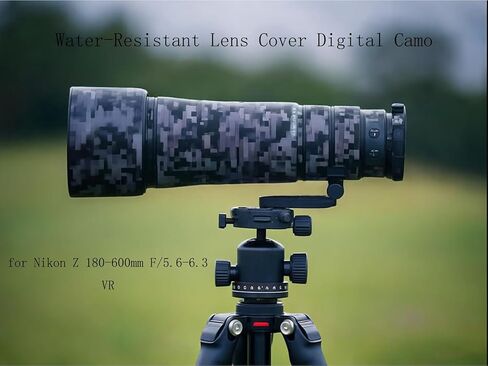 غطاء عدسة MUEAST لهاتف Nikon Z مقاس 180-600 مم F/5.6-6.3 VR عدسة واقية مقاومة للماء غطاء حماية للعدسة المموهة (اللون # مموه رقمي) in Kuwait