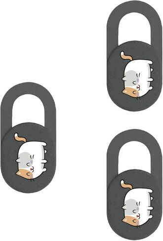 3pcs Cartoon Kitten Camera Covers Webcam Slide for Laptop PC Web Privacy Protector Sticker Camera Blockers in Saudi Arabia