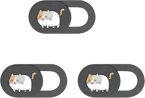 3pcs Cartoon Kitten Camera Covers Webcam Slide for Laptop PC Web Privacy Protector Sticker Camera Blockers in Saudi Arabia