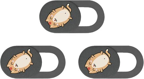 3pcs Cartoon Kitten Camera Covers Webcam Slide for Laptop PC Web Privacy Protector Sticker Camera Blockers in Saudi Arabia