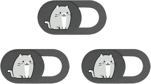 3pcs Cartoon Kitten Camera Covers Webcam Slide for Laptop PC Web Privacy Protector Sticker Camera Blockers in Saudi Arabia