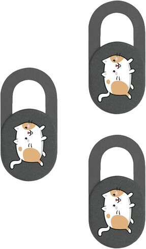 3pcs Cartoon Kitten Camera Covers Webcam Slide for Laptop PC Web Privacy Protector Sticker Camera Blockers in Saudi Arabia