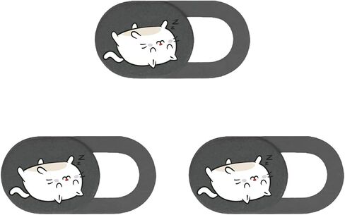 3pcs Cartoon Kitten Camera Covers Webcam Slide for Laptop PC Web Privacy Protector Sticker Camera Blockers in Saudi Arabia