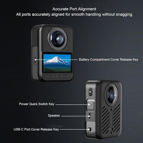 Fydun Silicone Case for 360 Camera Dust Proof Protective Sleeve Lens Cover for Action Photography Enthusiasts in Saudi Arabia