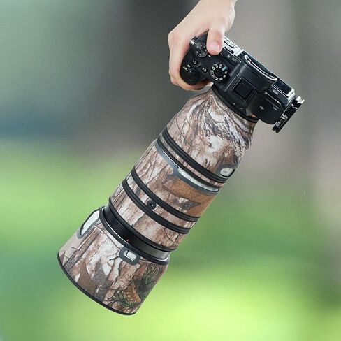 غطاء عدسة سوني FE 100-400 ملم F/4.5-5.6 GM OSS غطاء حماية لعدسة الكاميرا المموهة (اللون # تمويه عشبي ذابلة - مقاوم للماء) غطاء للمطر in Kuwait