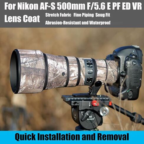 غطاء عدسة لكاميرا Nikon AF-S 500mm F/5.6 E PF ED VR غطاء حماية لعدسة الكاميرا المموهة (اللون # تمويه عشبي ذابلة - مقاوم للماء) غطاء للمطر in Kuwait