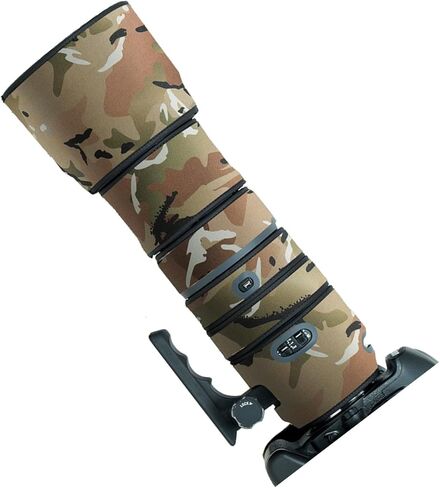 غطاء حماية لعدسات الكاميرا المموهة Sigma 150-500mm F/5-6.3 DG OS HSM (اللون #Green Leaf Camouflage - مقاوم للماء) غطاء للمطر in Kuwait