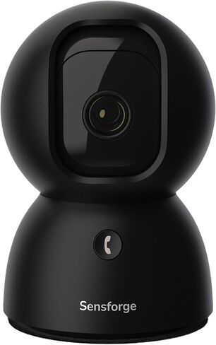 Sensforge 2.5K Indoor Pan-Tilt Dome Security Camera, AI Human & Pet Detection, 360° Coverage, Two-Way Audio, Dual-Band Wi-Fi (2.4G/5G), 64GB SD Card Included, No Monthly Fees (2, Black) in Kuwait