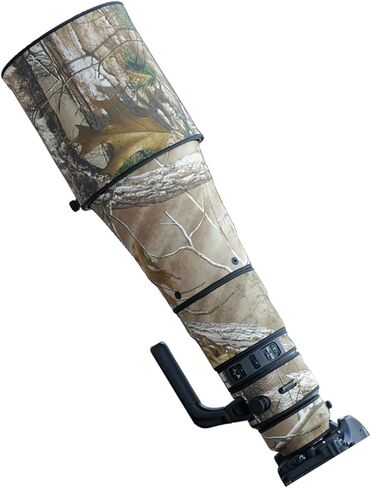 غطاء حماية لعدسات الكاميرا المموهة Nikon AF-S 800mm F/5.6 E FL ED VR (اللون #Jungle Camouflage - مقاوم للماء) غطاء للمطر in Kuwait