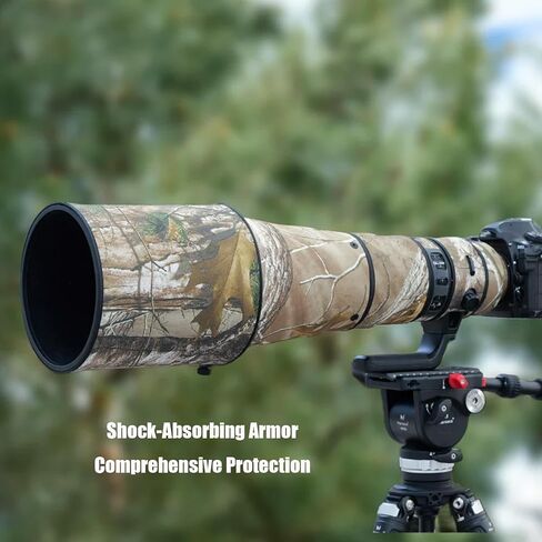 غطاء حماية لعدسات الكاميرا المموهة Nikon AF-S 800mm F/5.6 E FL ED VR (اللون #Jungle Camouflage - مقاوم للماء) غطاء للمطر in Kuwait