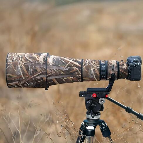 غطاء حماية لعدسات الكاميرا المموهة Nikon AF-S 800mm F/5.6 E FL ED VR (اللون #Jungle Camouflage - مقاوم للماء) غطاء للمطر in Kuwait