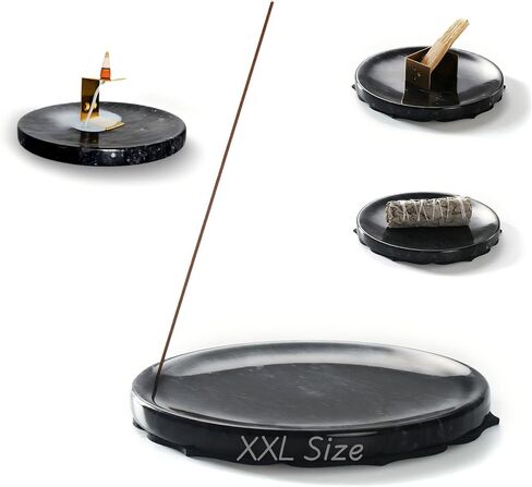 7.1-Inch Marble Incense Holder, Long Incense Holder for Sticks, Large Incense Sticks Holder for Meditation Yoga SPA, Incense Burne for Palo Santo/Sage/Cone/(Grey and White) in Saudi Arabia