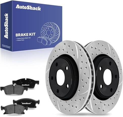 Autoshack Front Brake Kit Replacement for 2011-2017 Jeep Grand Cherokee 2011-2016 Dodge Durango 3.0L 3.6L 5.7L 6.4L V6 V8 AWD RWD Disc Brake Rotors with Ceramic Brake Pad 13.0" (330.0 mm) BRKPKG005368 in Saudi Arabia