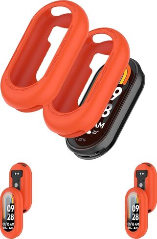 [عبوتان] حافظة لهاتف Xiaomi Smart Band 10، غطاء حماية من السيليكون SmartBand، سهل التركيب، مقاوم للسقوط، ناعم، حافظة واقية لـ Xiaomi Band 10 (أسود + أبيض) in Kuwait