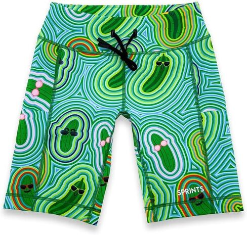 Sprints Womens Flexion 8" Compression Shorts with Pockets, Drawcord & Silicone Lined Hem in Saudi Arabia