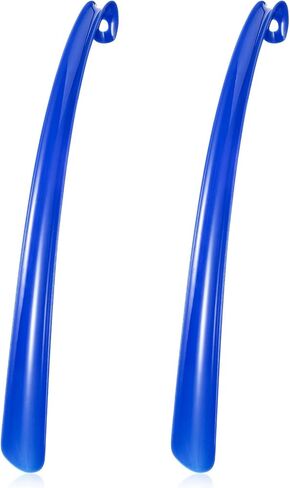 2 PCS Shoe Horn Long Handle, 17" Long Shoe Horn Plastic Shoes Horns Black Shoehorn Boot Shoes Helper for Men Women Kids Seniors in Kuwait