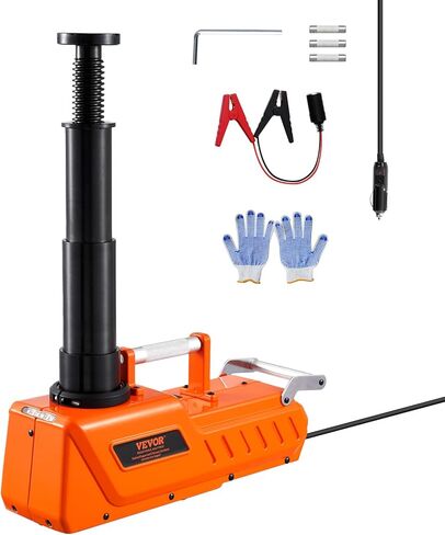 VEVOR Electric Car Jack, 5 Tons /11000 lbs, Scissor Jack with Built-in Inflator, 12V Tire Change Replacement with Impact Wrench & LED Light, Portable Jack kit for Sedan, SUV, Truck in Saudi Arabia