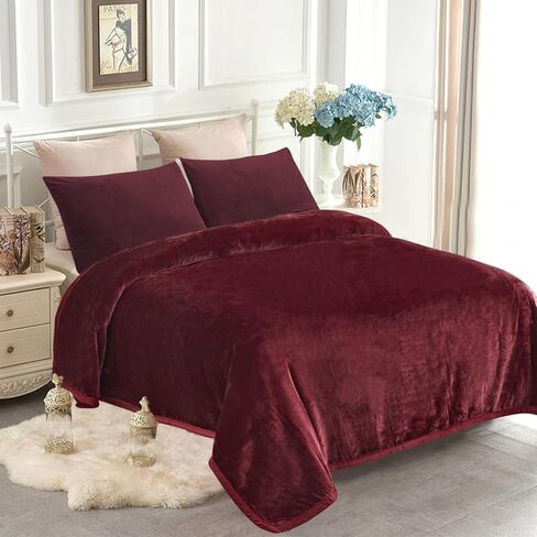 Korean Mink Fleece Blanket, 5 LB - 2 Ply Reversible 520GSM Silky Soft Plush Warm Blanket for Autumn Winter in Kuwait
