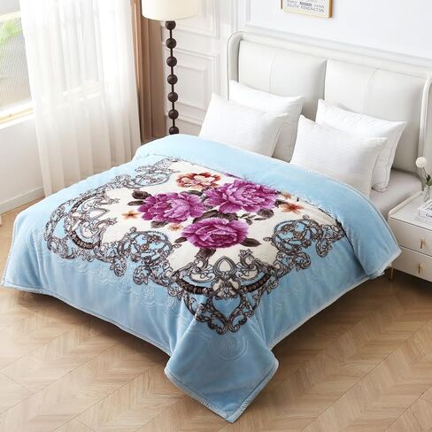 Korean Mink Fleece Blanket, 5 LB - 2 Ply Reversible 520GSM Silky Soft Plush Warm Blanket for Autumn Winter in Kuwait