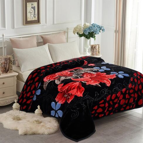 Korean Mink Fleece Blanket, 5 LB - 2 Ply Reversible 520GSM Silky Soft Plush Warm Blanket for Autumn Winter in Kuwait