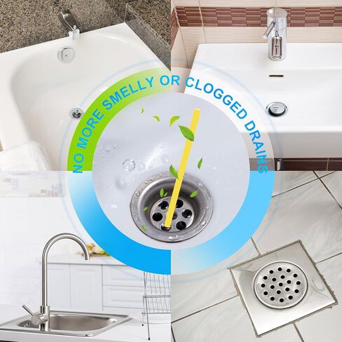 Drain Sticks Drain Stix Drainstix Drain Cleaner Sticks for Drains Drain Cleaner Sticks for Clogs Remover Eliminating Smelly Odor Sink Disposable Drain Stix As Seen On TV in Saudi Arabia