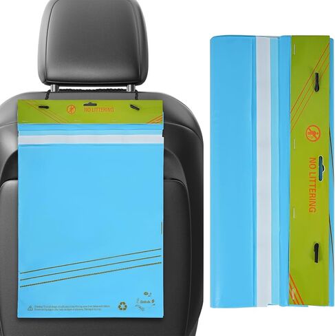 25 Pcs Disposable Car Trash Bag - Large Capacity - Car Garbage Bag Hanging from Headrest - Easy to Stick-On, Leakproof, Smellproof Car Trash Can, Puke Bags - Ideal for Travel, Camping, and Home Use in Saudi Arabia