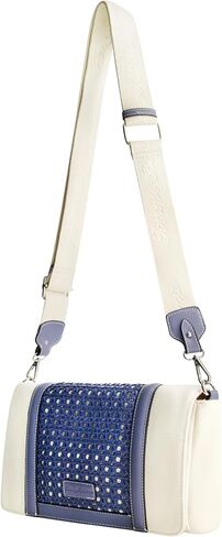 حقيبة Tommy Bahama Flap Crossbody ، حقيبة يد مصغرة للسيدات مع تصميم منسوج وحزام كتف قابل للتعديل ، تان in Saudi Arabia