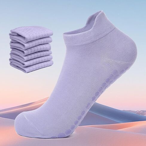 3 Pairs Women's No Show Socks Activewear Ankle Socks with Gel Heel Grip Slip-On Design for Casual Daily Wear in Saudi Arabia