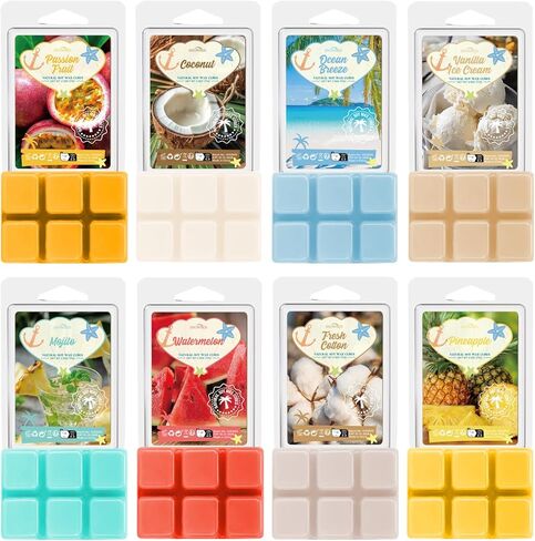 ذوبان شمع الخريف ، 8 حزمة مكعبات شمع معطرة ، مكعبات شمع الصويا رائحة الخريف القوية ، يذوب الشمع فطائر لدفء - فطيرة اليقطين ، القرفة ، توابل الحصاد ، عصير التفاح ، مجموعة هدايا ذوبان شمع ملونة in Kuwait