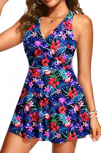 Aqua Eve Swim Dress Women Two Piece Swimsuits - Tummy Control Tankini Bathing Suit Twist Front Flowy Skirt and Boyshorts 2026 in Saudi Arabia