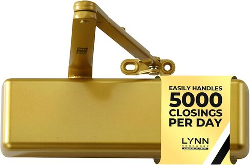 LYNN HARDWARE باب تجاري شديد التحمل، DC9016 باب أوتوماتيكي أقرب، باب تلقائي مثبت على السطح، مقاس 1-6 باب تجاري أقرب للخدمة الشاقة لمناطق المرور الكثيفة، أسود غير لامع in Saudi Arabia