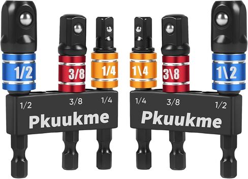 مجموعة محول محول مقبس 3PCS - 1/4 "، 3/8" ، 1/2 "محولات مقبس الحفر مع بت سائق التمديد وحاملها ، محولات حفر المقبس متوافقة مع تدريبات الطاقة وجع عزم الدوران العالي in Kuwait