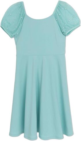 Speechless Girls' Short Sleeve Scuba Crepe Skater Party Dress in Kuwait