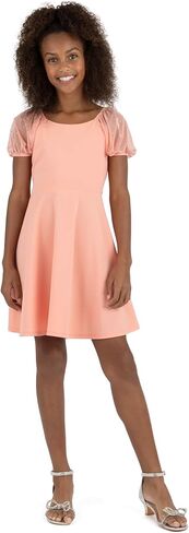 Speechless Girls' Short Sleeve Scuba Crepe Skater Party Dress in Kuwait