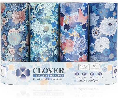Car Tissue Holder with Facial Tissues Bulk,Travel Tissues, Round Tissue Box for Car, 4 Tubes Car Tissues with Lotion, Paper Towels Holder for car,Car tissues Cylinder in Kuwait