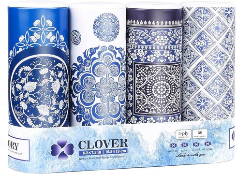Car Tissue Holder with Facial Tissues Bulk,Travel Tissues, Round Tissue Box for Car, 4 Tubes Car Tissues with Lotion, Paper Towels Holder for car,Car tissues Cylinder in Kuwait