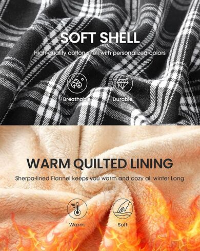 WULFUL Men's Flannel Shirts Jacket Casual Button Down Plaid Outerwear Coat Long Sleeve Fleece Shacket lightweight in Saudi Arabia