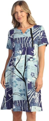 Jess & Jane Women's Cotton Spandex Dress Netch Dist Dress - KS4 in Kuwait