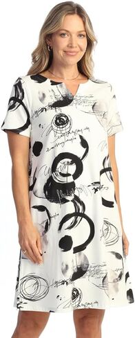 Jess & Jane Women's Cotton Spandex Dress Netch Dist Dress - KS4 in Kuwait
