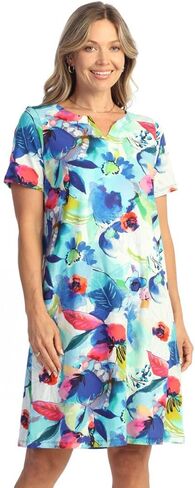 Jess & Jane Women's Cotton Spandex Dress Netch Dist Dress - KS4 in Kuwait