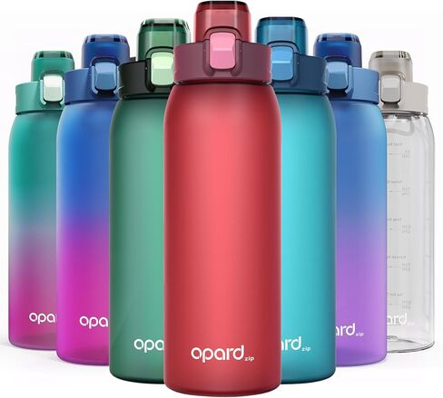 Opard 32oz Sports Water Bottle with Motivational Time Marker to Drink, Reusable BPA Free Tritan with Filter for Gym and Outdoor in Kuwait