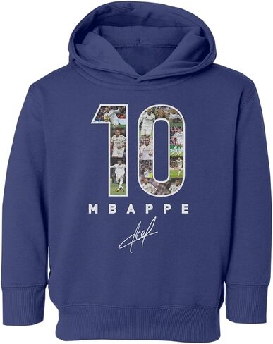 Mbappe-Inspired 10 Collage Graphic - Madrid Tribute Toddler Hooded Sweatshirt in Saudi Arabia