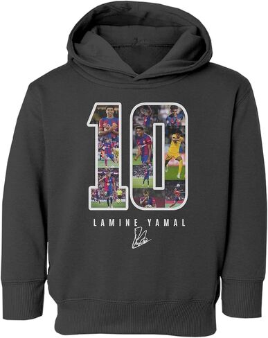 Yamal-Inspired 10 Collage Graphic - Barcelona Tribute Toddler Hooded Sweatshirt in Saudi Arabia